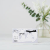 Wereld Visitekaartje reizen/vervoer (Staand voorkant)