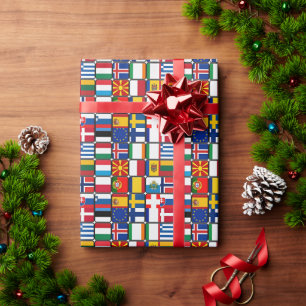 Wereld Vlaggen Cadeaupapier
