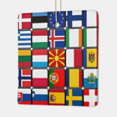 Wereld Vlaggen Keramisch Ornament (Links)