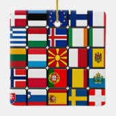 Wereld Vlaggen Keramisch Ornament (Achterkant)