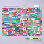 wereld vlaggen tissuepapier (Craft)