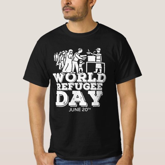 Wereld vluchtelingendag t-shirt (Voorkant)