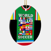Wereld Voetbal Vlaggen Jersey Ornament (Rechts)
