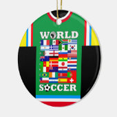 Wereld Voetbal Vlaggen Jersey Ornament (Links)