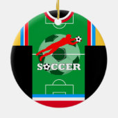 Wereld Voetbal Vlaggen Jersey Ornament (Achterkant)