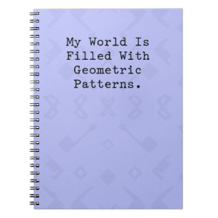 Wereld Vol Geometrische Patronen Wiskunde Kunst Li Notitieboek
