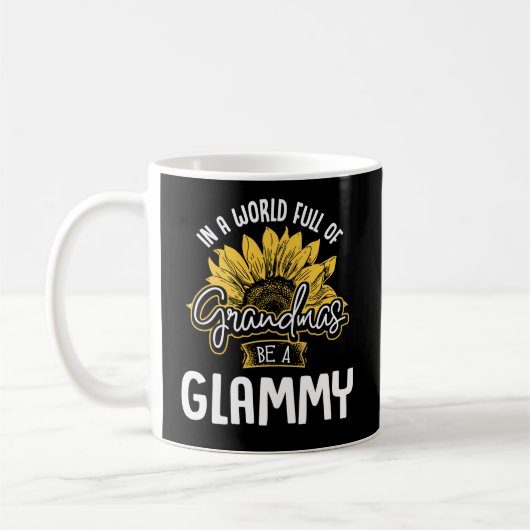 Wereld vol oma's wees een glammy koffiemok (Links)