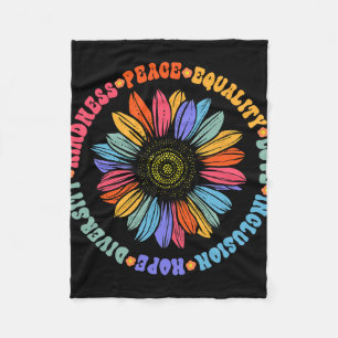 Wereld Vrede Supporter Zonnebloem Bloemen Outfit K Fleece Deken