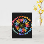 Wereld Vrede Supporter Zonnebloem Bloemen Outfit K Kaart (Gele Bloem)