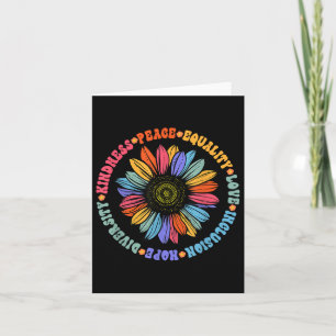 Wereld Vrede Supporter Zonnebloem Bloemen Outfit K Kaart