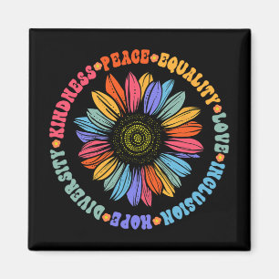 Wereld Vrede Supporter Zonnebloem Bloemen Outfit K Magneet