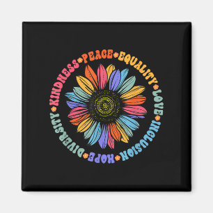 Wereld Vrede Supporter Zonnebloem Bloemen Outfit K Magneet