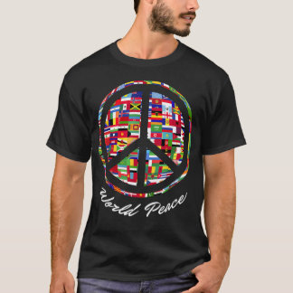 Wereld Vredesteken Vlaggen Van Landen Internationa T-shirt