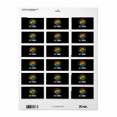 Wereld Vriendelijke Regenboog Etiket (Full Sheet)
