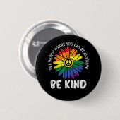 Wereld Vriendelijke Regenboog Ronde Button 5,7 Cm (Voorkant /achterkant)
