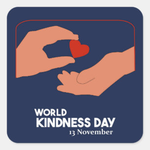 Wereld Vriendelijkheid Dag 13 november Vierkante Sticker