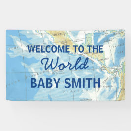 Wereld wacht op Baby shower Achtergrond Spandoek