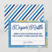 Wereld wacht op Baby shower luier Raffle Kaart (Voorkant / Achterkant)
