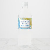 Wereld wacht op Baby shower waterflesje label Waterfles Etiket (Voorkant)