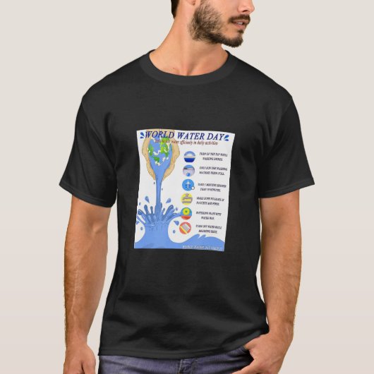 Wereld Water Dag Cleanup Ocean Water Earth Water T-shirt (Voorkant)