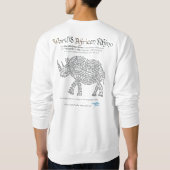 Wereld Wereld Afrikaanse Rhino Sweatshirt (Achterkant)