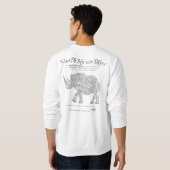Wereld Wereld Afrikaanse Rhino Sweatshirt (Achterkant volledig)