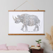 Wereld Wereld Afrikaanse Rhino Tapestry Hangend Wandkleed (Slaapkamer)