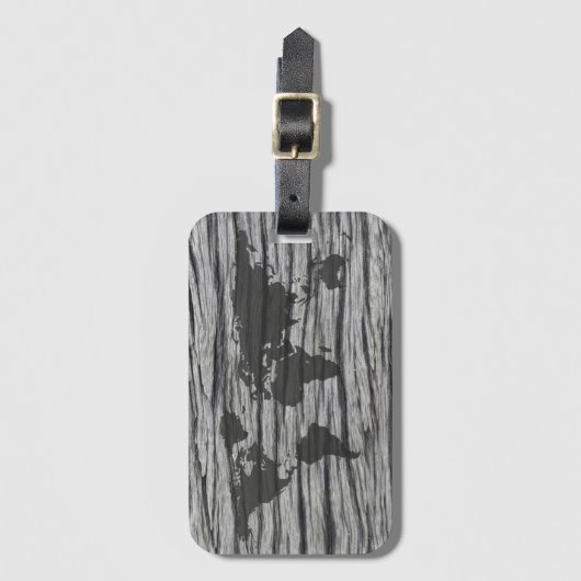 Wereld wereldbol bagagelabel (Voorkant (verticaal))