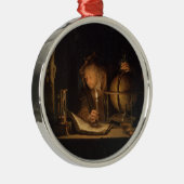 Wereld Wereldbol en Hourglass Metalen Ornament (Rechts)