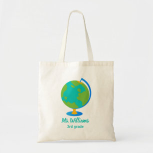 Wereld Wereldbol leraren Tote Bag