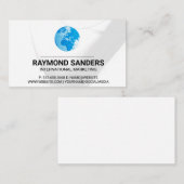 Wereld Wereldbol | Lijn Design Visitekaartje (Voorkant / Achterkant)