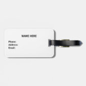 Wereld wereldbol rondreis en zwarte vlaggen bagagelabel (Achterkant horizontaal)