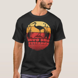 Wereld Wetlands Dag Retro Sunset T-shirt