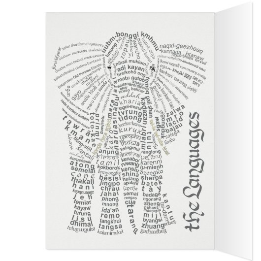 Wereld woord Aziatische olifant Kaart (Binnen (Links))