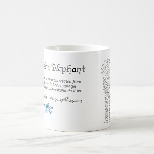 Wereld woord Aziatische olifant Mok (Center)