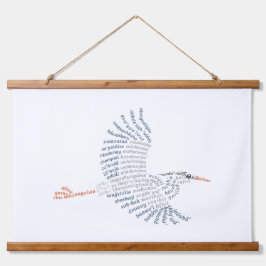 Wereld Woord Blauw Heron Tapestry Hangend Wandkleed