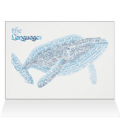 Wereld woord blauwe vinvis Kaart (Binnen Horizontaal (Boven))