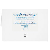 Wereld woord blauwe vinvis Kaart (Achterkant Horizontaal)