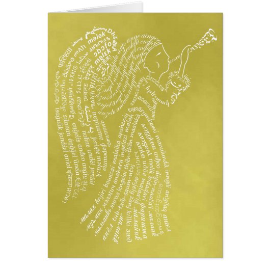 Wereld woord engel Kaart (Voorkant)