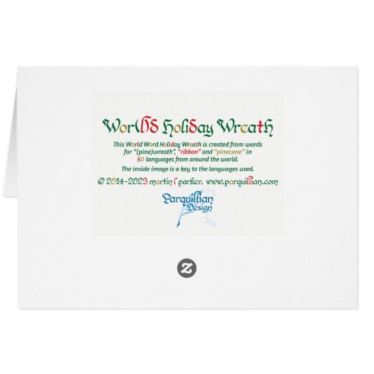 Wereld Woord Kaart (Achterkant Horizontaal)