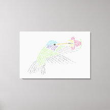 Wereld woord kolibrie canvas print