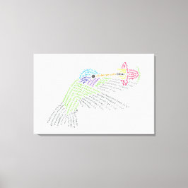 Wereld woord kolibrie canvas print