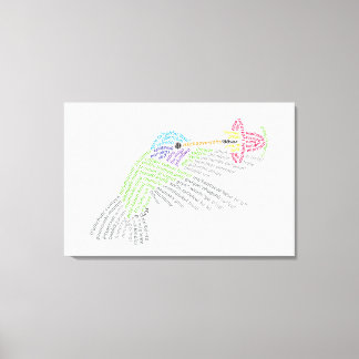Wereld woord kolibrie canvas print