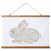 Wereld woord konijn wandtapijt