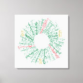 Wereld Woord Krans Canvas Print (Voorkant)