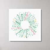 Wereld Woord Krans Canvas Print (Voorkant)