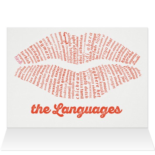 Wereld woord kus Kaart (Binnen Horizontaal (Boven))