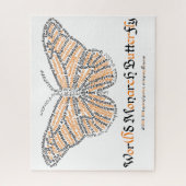 Wereld Woord Monarch Vlinder Puzzel (Verticaal)