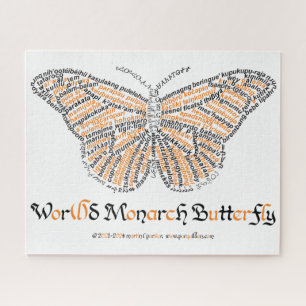 Wereld Woord Monarch Vlinder Puzzel