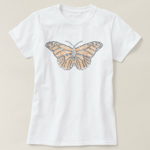Wereld Woord Monarch Vlinder T-Shirt